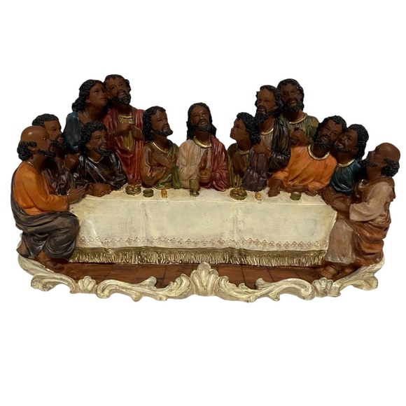 The Last Supper Table Jesus Disciples Mary Wall Hanging African American - Picture 15 of 15
